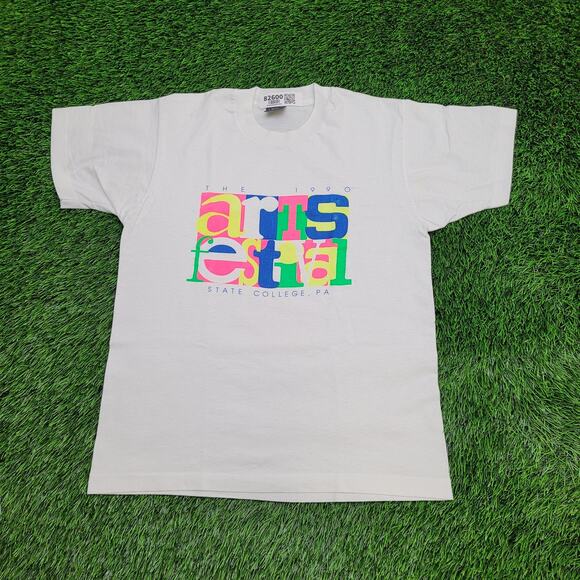 Vintage 1990 Arts Festival Shirt Womens M/L 19x25 State-College - Picture 1 of 16